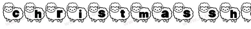christmas sheep字体转换